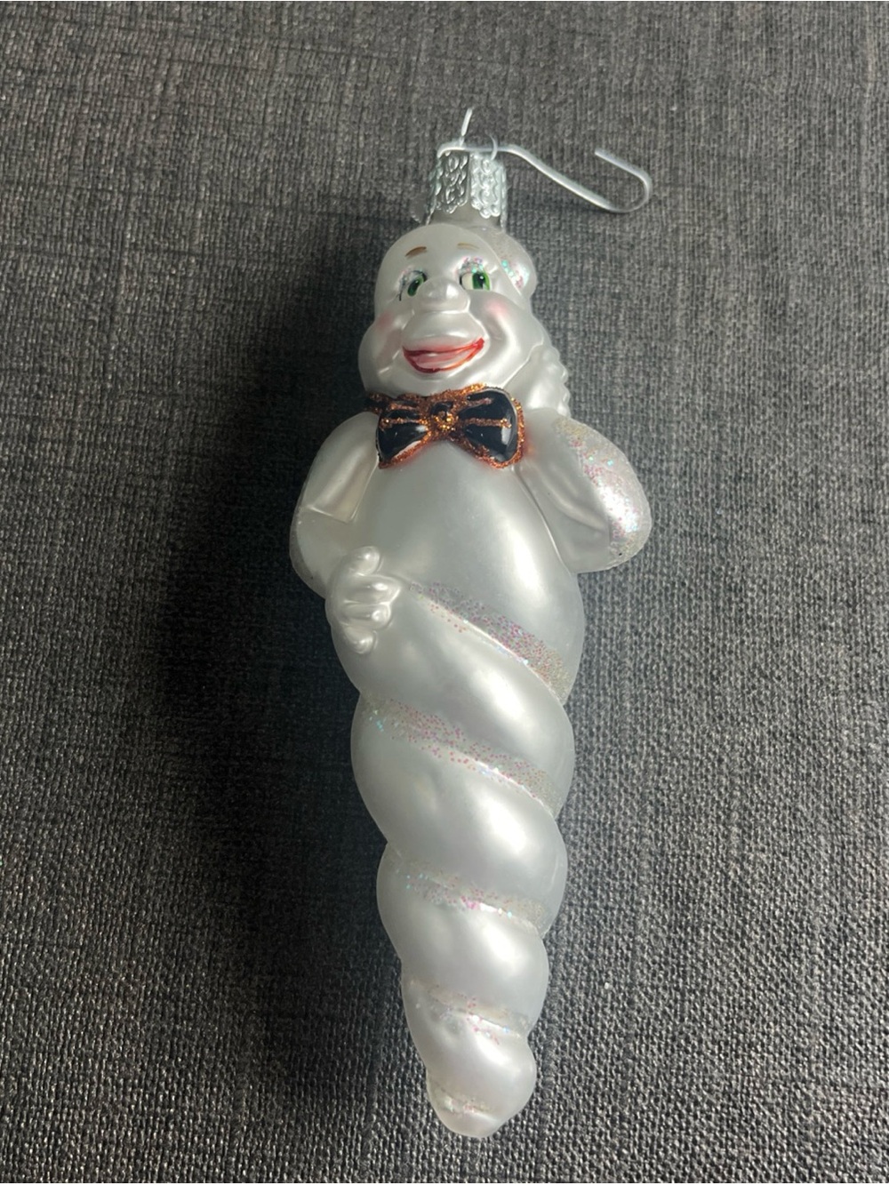 Halloween twisted ghost glass Old World decoration